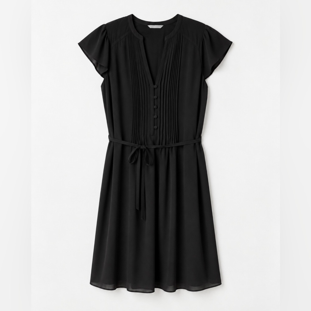 H&M Knee-Length Chiffon Dress - Black